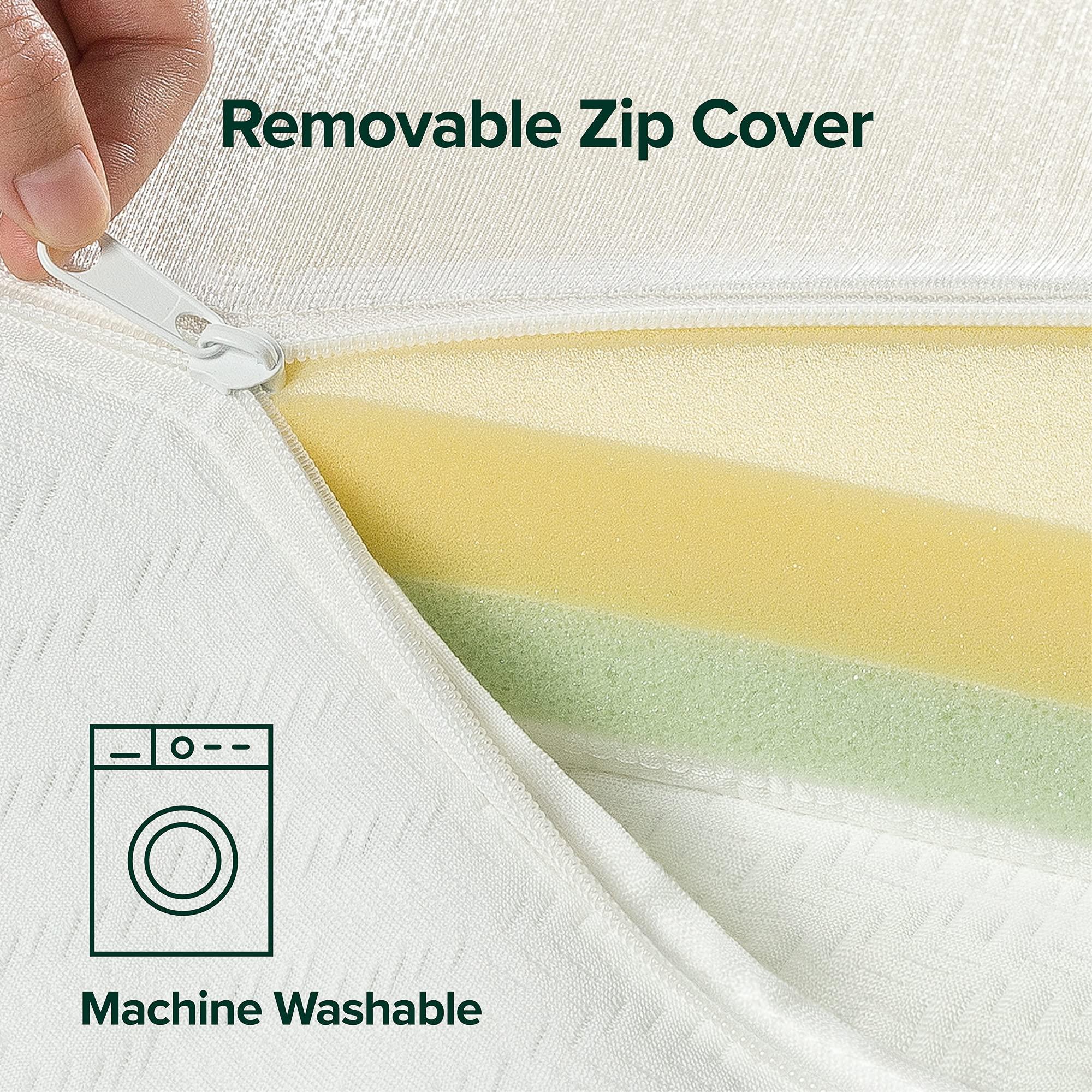 Zinus ZINUS 4 Inch Cloud Memory Foam Mattress Topper, Quilted Plush Mattress Topper, Green Tea Memory Foam Mattress Topper, Queen