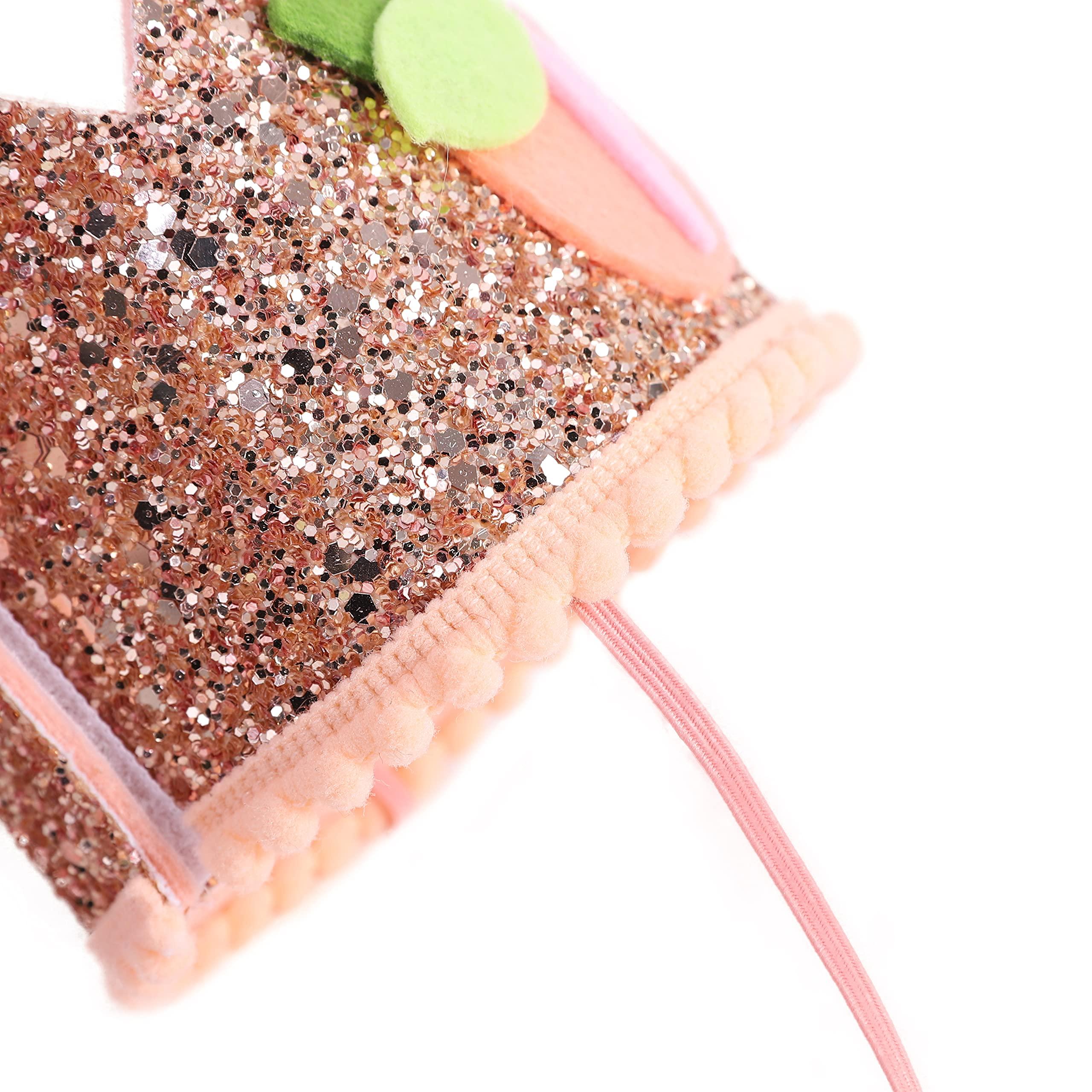 WAWUO WAWUO Birthday Crown for First Birthday Party, Peach Costume Headwear for Baby - Best Kids\' Party Hat for Photo Booth Props