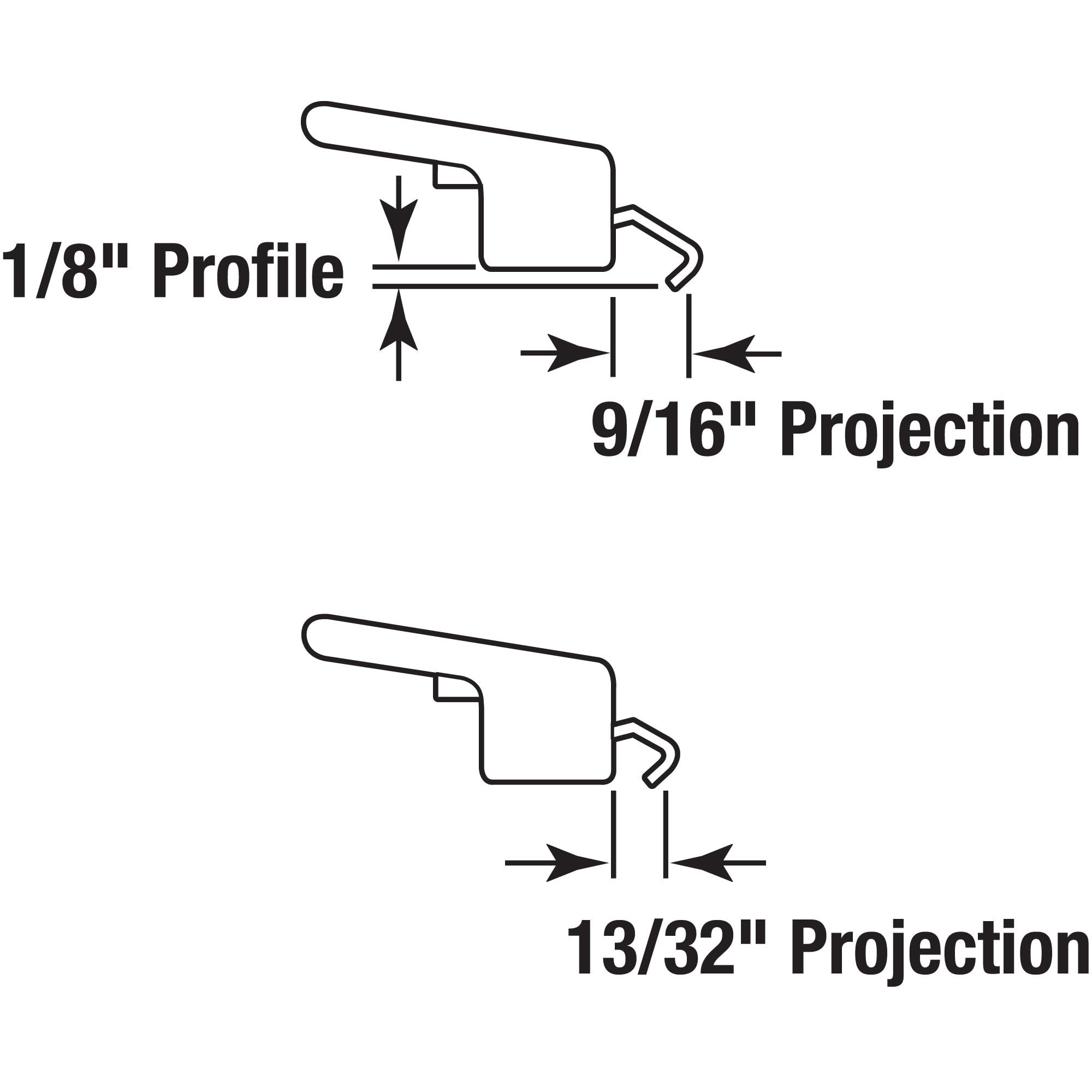PRIME-LINE Prime-Line C 1223 Non-Keyed Sliding Glass Door Handle Set Replace Old or Damaged Door Handles Quickly and Easily White Diecast, Clamp Style, Surface Mount, Fits 4-15/16 in. Hole Spacing (1 Pack)