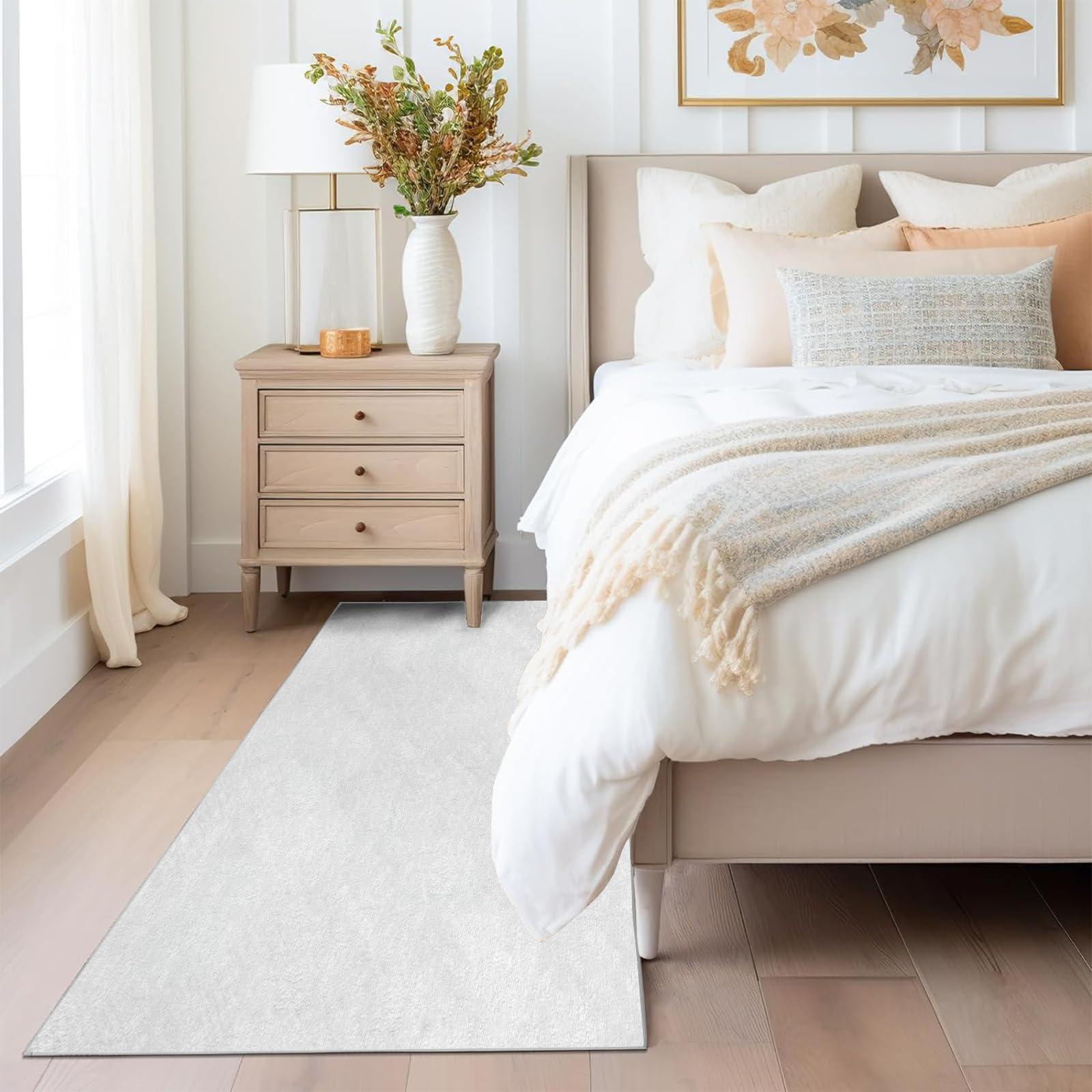 ILMIRA ILMIRA Gray Washable Runner Rug 2x6 Solid Rug Runners for Hallways 6 Feet Non Slip Kitchen Runner Rug Ultra-Thin Bathroom Runner Rugs Modern Neutral Carpet Runner for Laundry Bedside, Grey