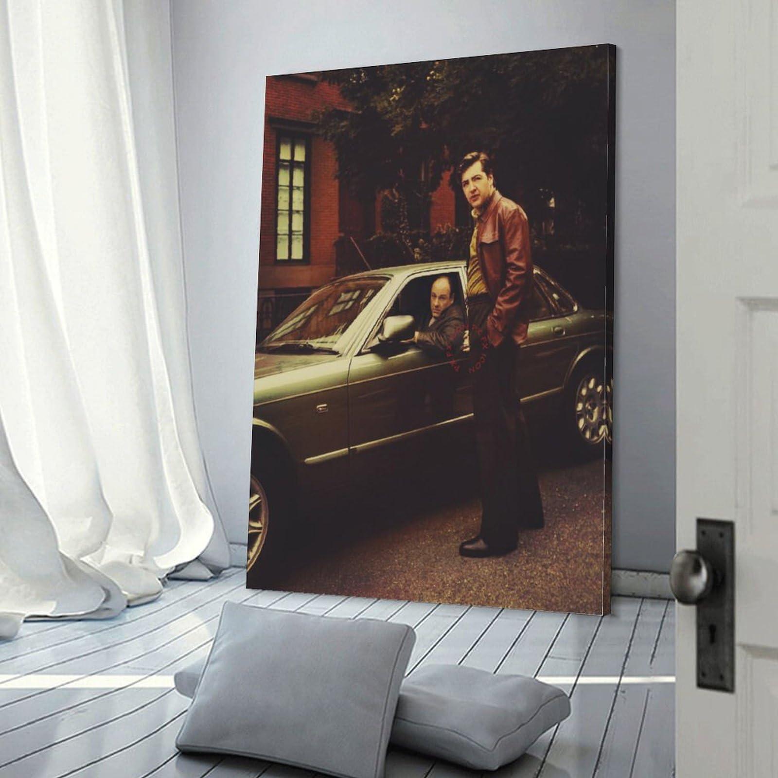 Generic Generic Tony Soprano, The Sopranos, James Gandolfini And Michael Gandolfini Canvas Art Poster And Wall Art Picture Print Modern Family Bedroom Decor Posters 16x24inch(40x60cm), Frame-style-1