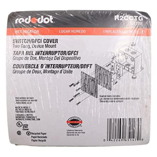 Thomas & Betts Thomas & Betts 628105 Weatherproof GFCI & Switch Plate 2-Gang