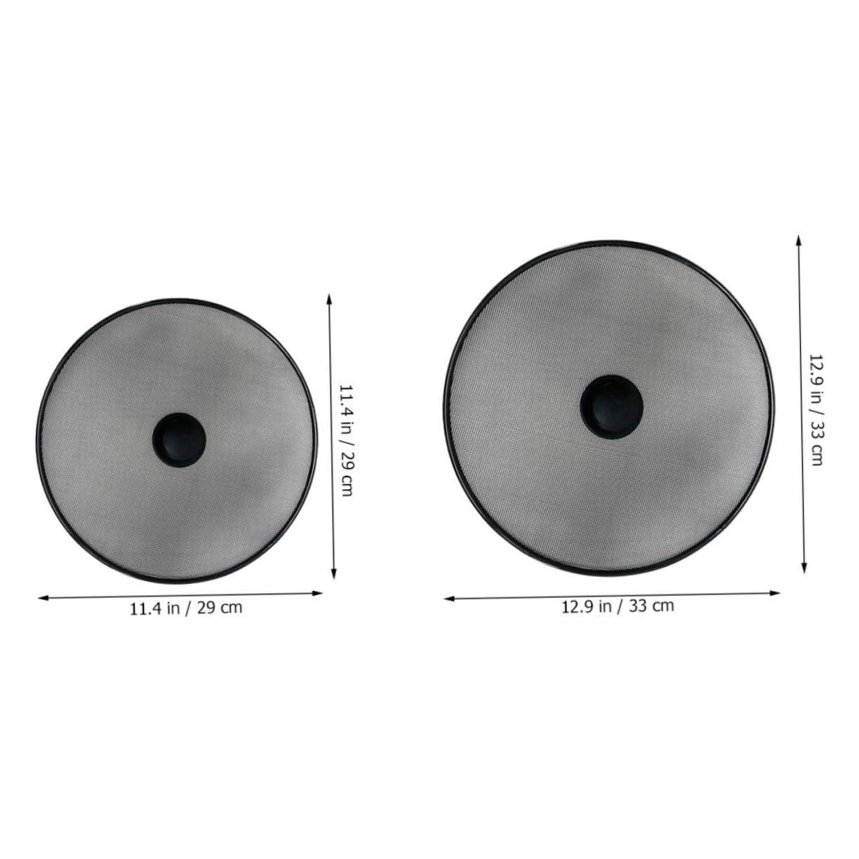 BRIGHTFUFU BRIGHTFUFU Oil Splatter Guard for Frying Pan 2 pcs Stainless Steel Pan Splatter Screen Mesh Splatter Guards for Cooking Easy to Use