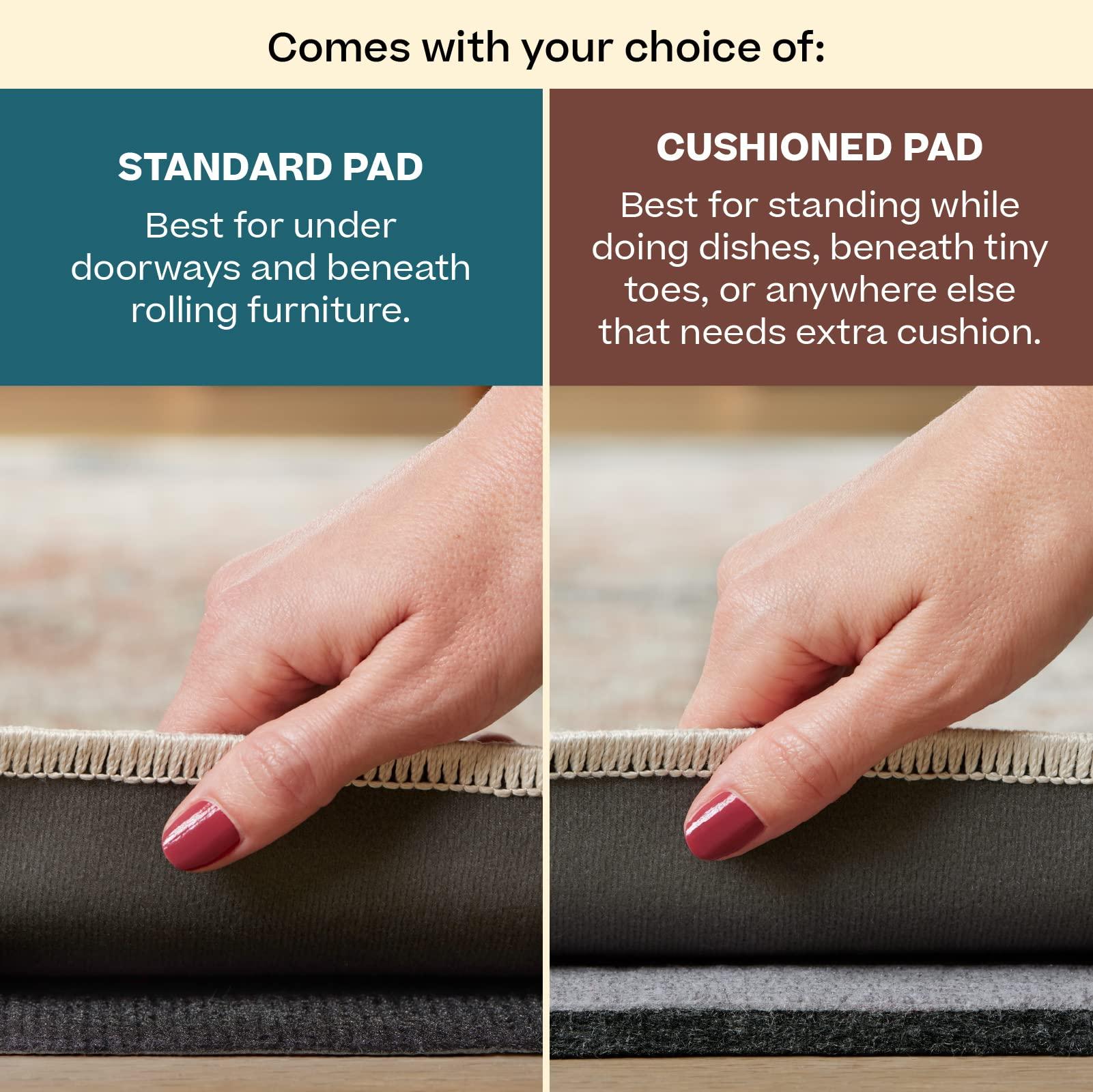 RUGGABLE Ruggable Washable 2x3 Area Rug, Zareen Scarlet Red, Premium Rugs for Living Room, Bedroom, Kitchen, Office, Classroom with Gripper Non Slip Pad