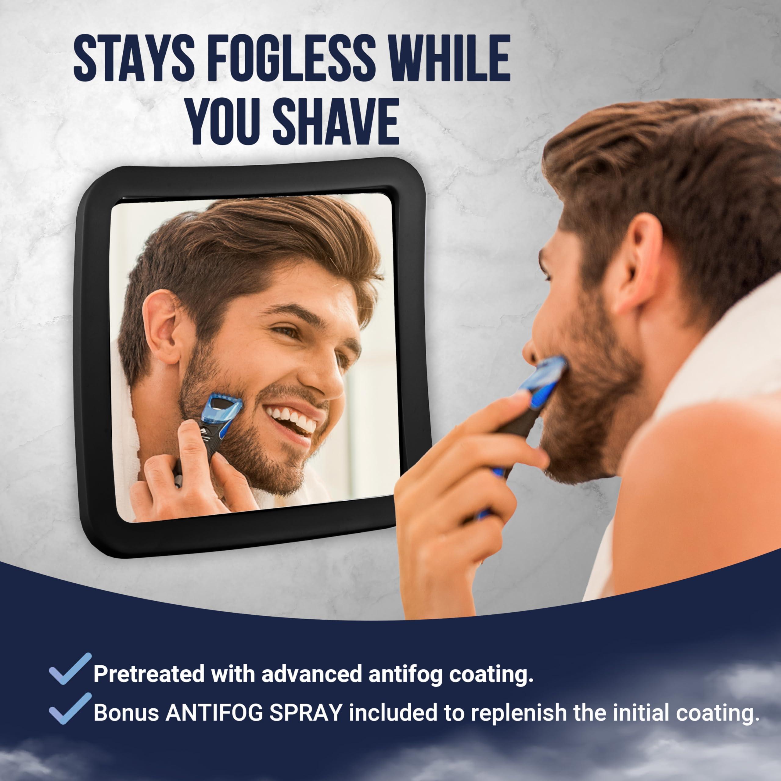 MIRRORVANA Fogless Shower Mirror for Shaving with Upgraded Suction, Shatterproof Surface and 360 Swivel & Fogless Shower Mirror for Shaving with Upgraded Suction, Anti Fog Shatterproof Surface Bundle