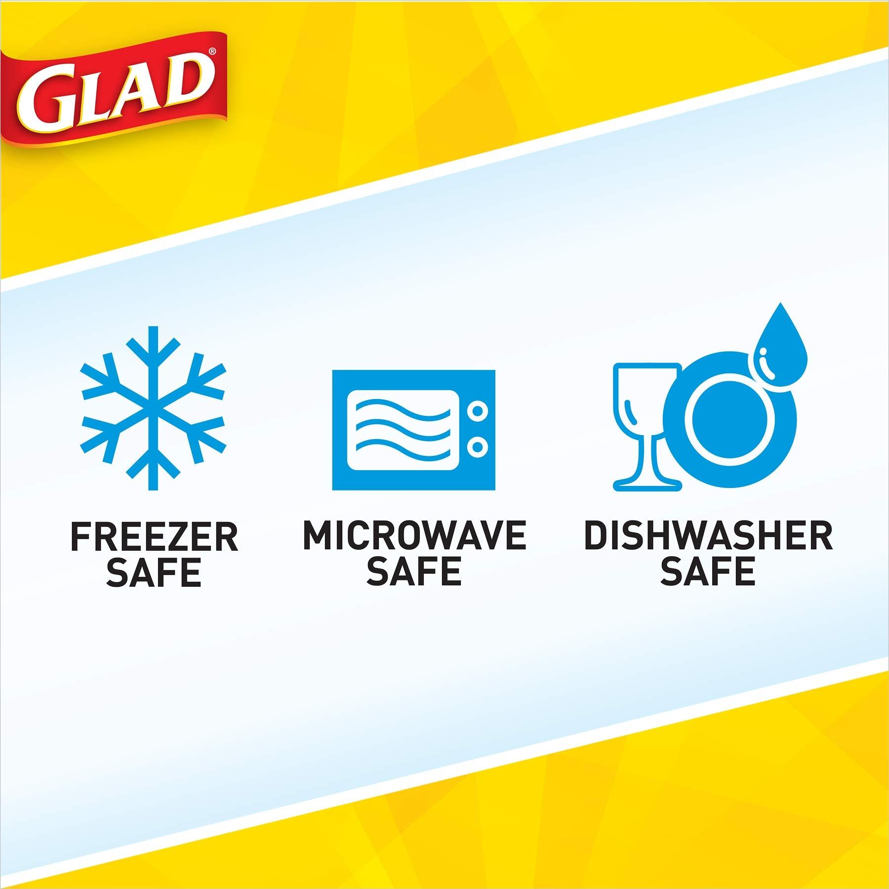 Glad GladWare Big Bowl Food Storage Containers, Large Round Bowl Holds 48 Ounces of Food, 3 Count Set | Glad Food Storage Containers for Everyday Use to Preserve Freshness