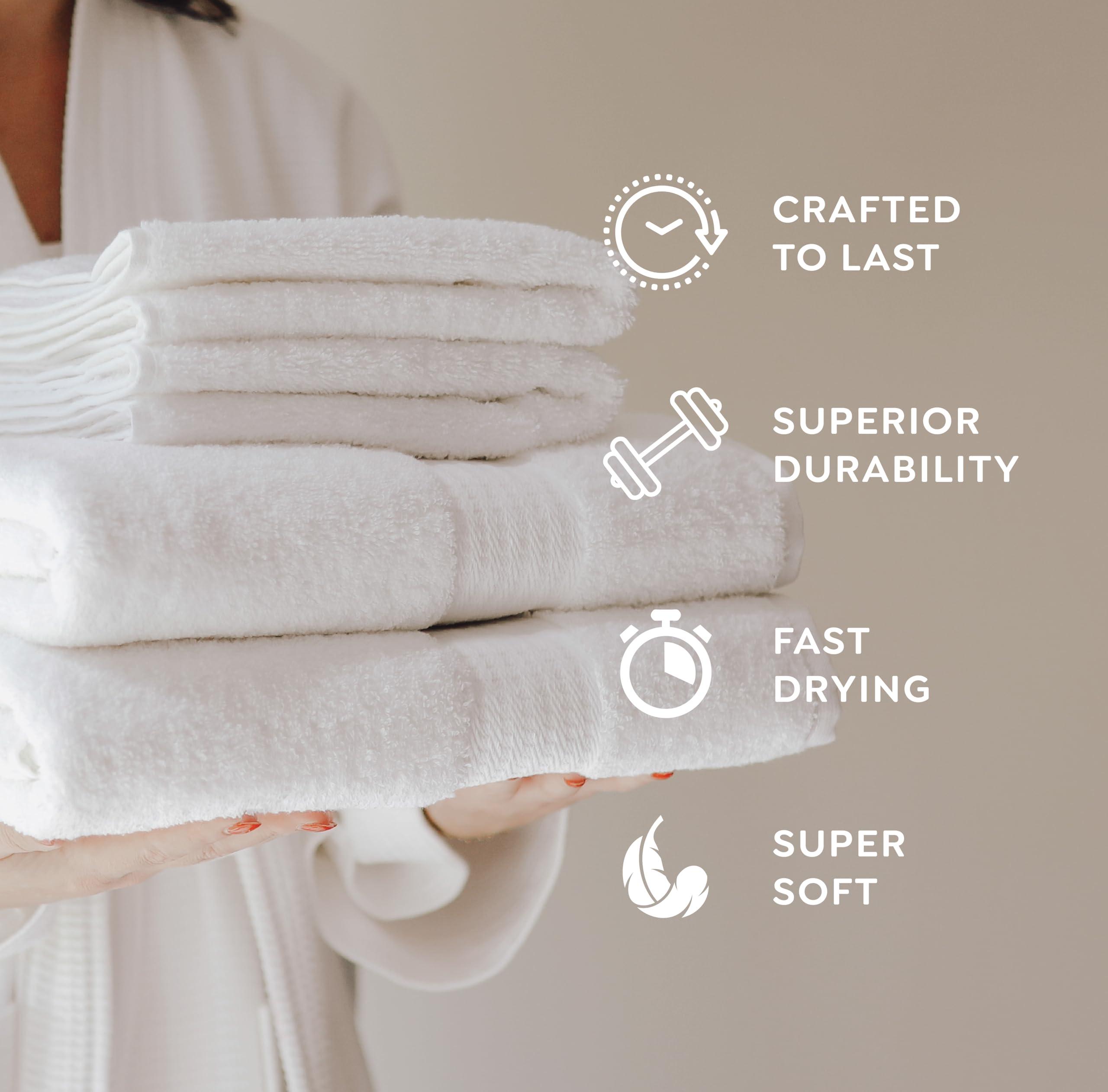 1888 Mills 1888 Mills 4 Pack Premium Bath Towel Set, True Classics Premium Cotton Blend, Super Soft and Highly Absorbent Bath Towels for Bathroom, Hotels, Spa and Gym, Taupe