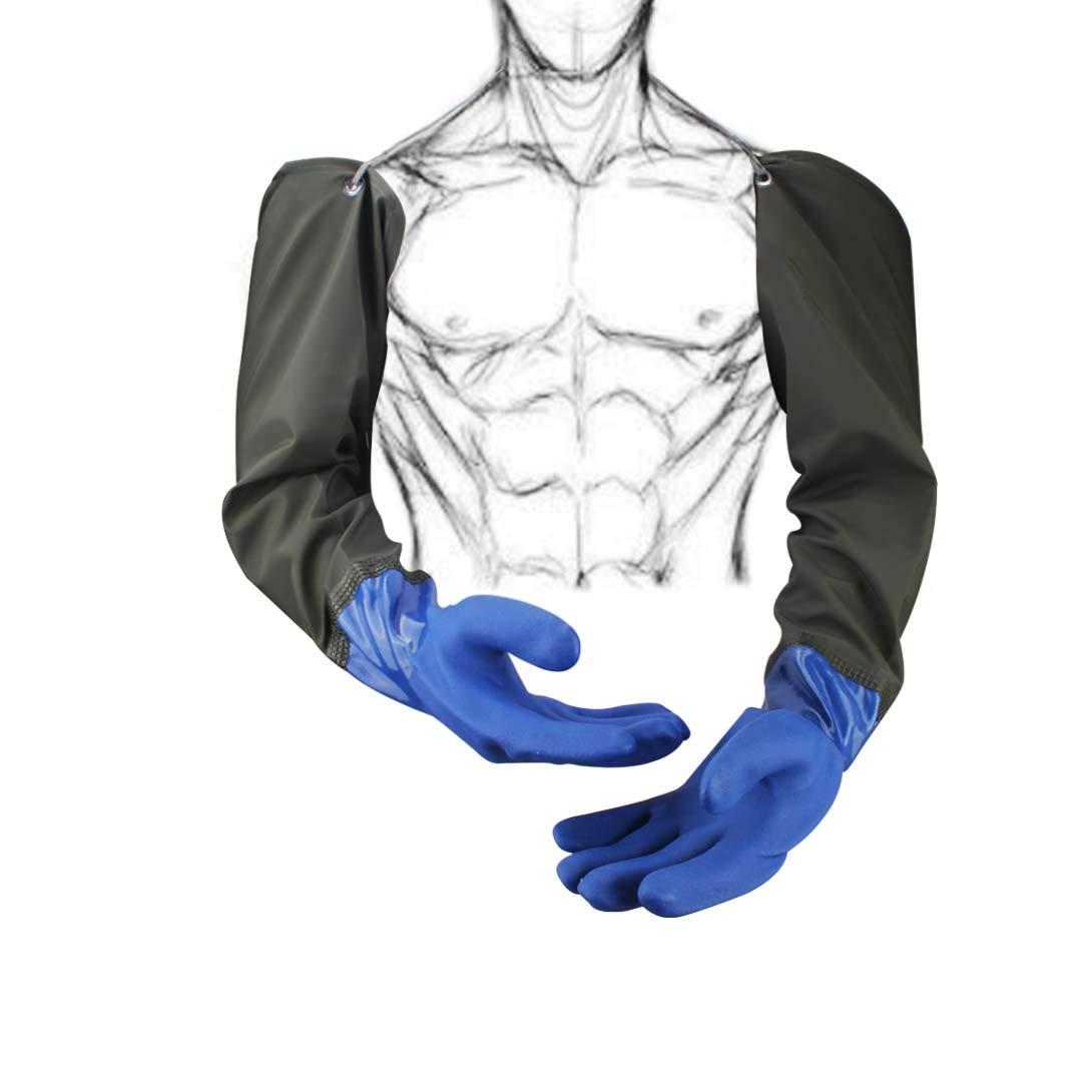 Eiito Eiito Drain cleaning gloves,Pond Gloves,Long Rubber gloves,Waterproof Gloves elbow length rubber gloves- 27 Inch Insulated Waterproof Gloves