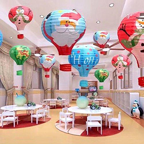 Kubert Kubert Party Hanging 12 inches Hot Air Balloon Paper Lanterns Christmas Accessories Birthday Party Wedding Decoration Rainbow Set Christmas Birthday Wedding Halloween Party Decoration