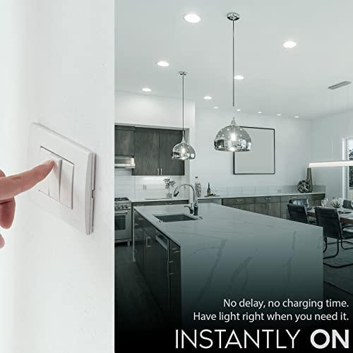 LUXRITE LUXRITE 12-Pack BR30 LED Bulb, 65W Equivalent, 6500K Daylight, Dimmable, 650 Lumens, LED Flood Light Bulbs, 8.5W, Energy Star, E26 Medium Base, Damp Rated, Indoor/Outdoor - Living Room and Kitchen