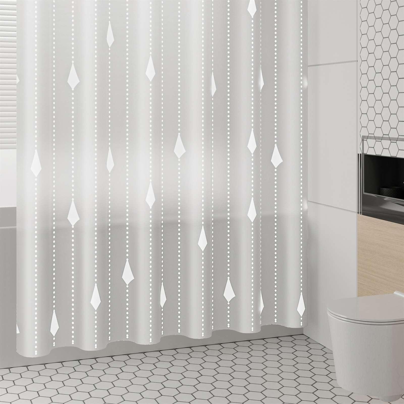 Heavyoff Heavyoff Clear Shower Curtain Liner, PEVA Plastic Shower Curtain Lightweight Waterproof Shower Liner with 12 Hooks for Shower Stall, Bathtubs Style 13, 47\" W x 71\" H