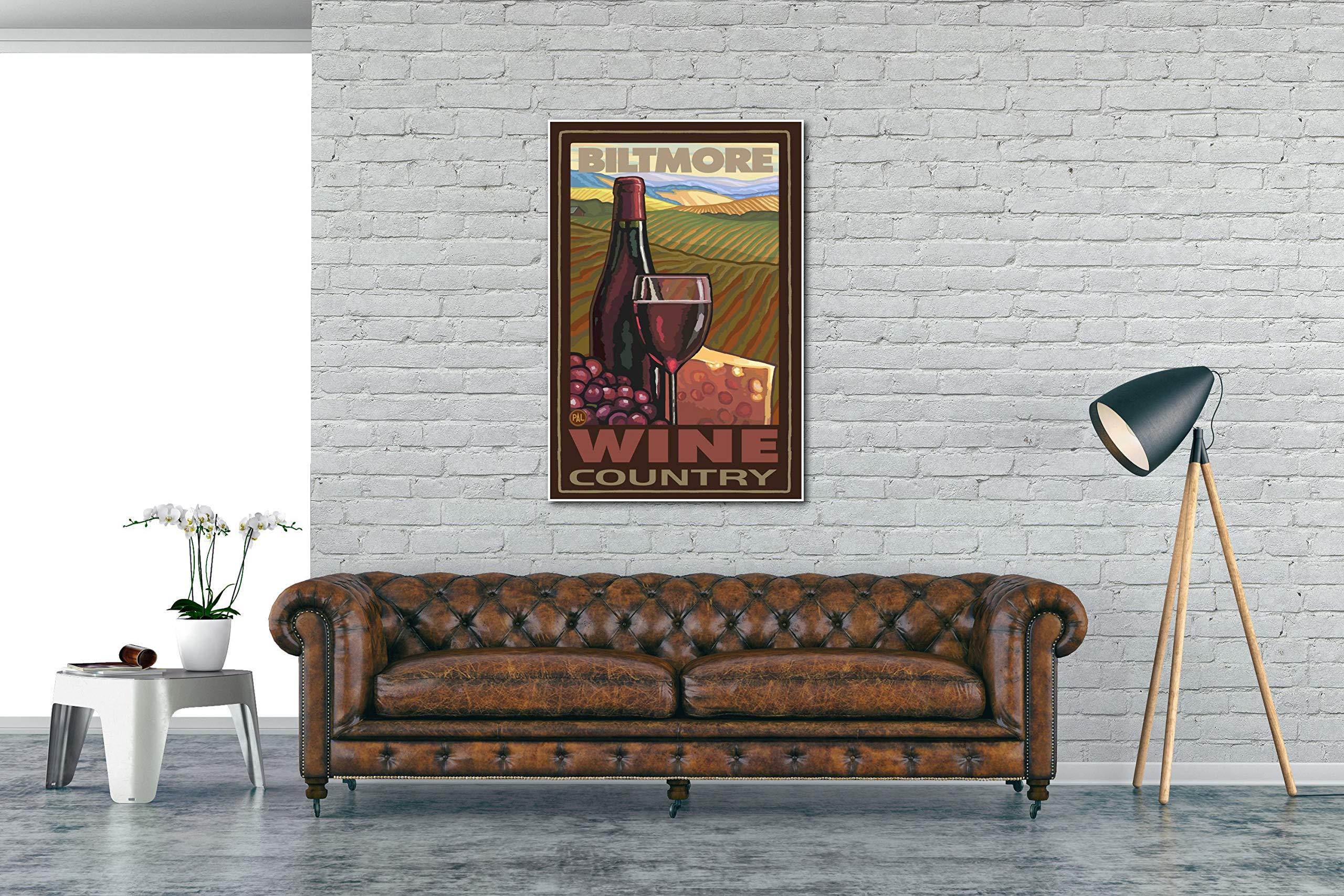 Art of Place Biltmore Estate Asheville North Carolina Wine Country Giclee Art Print Poster from Travel Artwork by Artist Paul A. Lanquist 30" x 45"