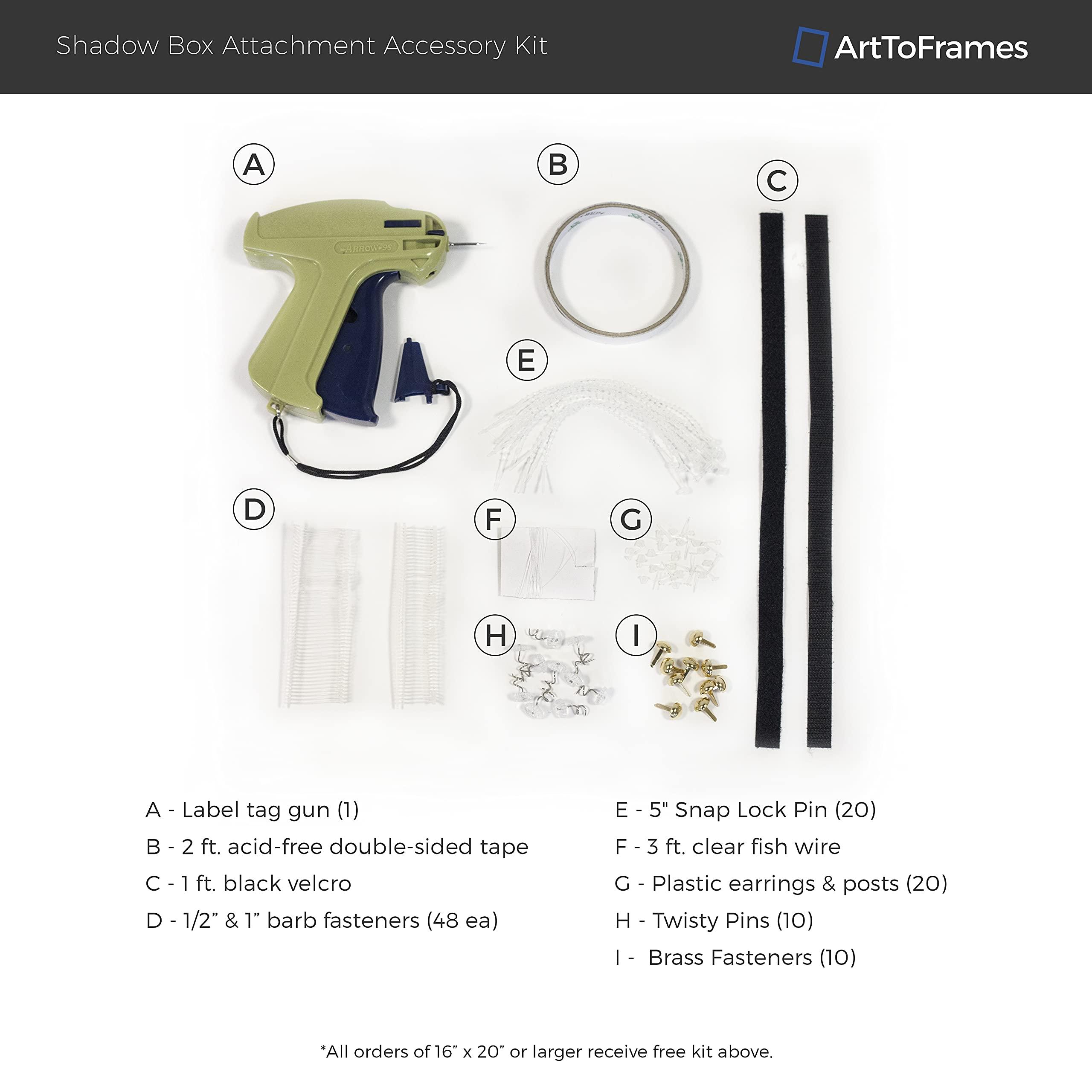 ArtToFrames ArtToFrames 24 x 36 Inch Shadow Box Picture Frame, with a Satin White 1\'\' Shadowbox Frame and Black Mat