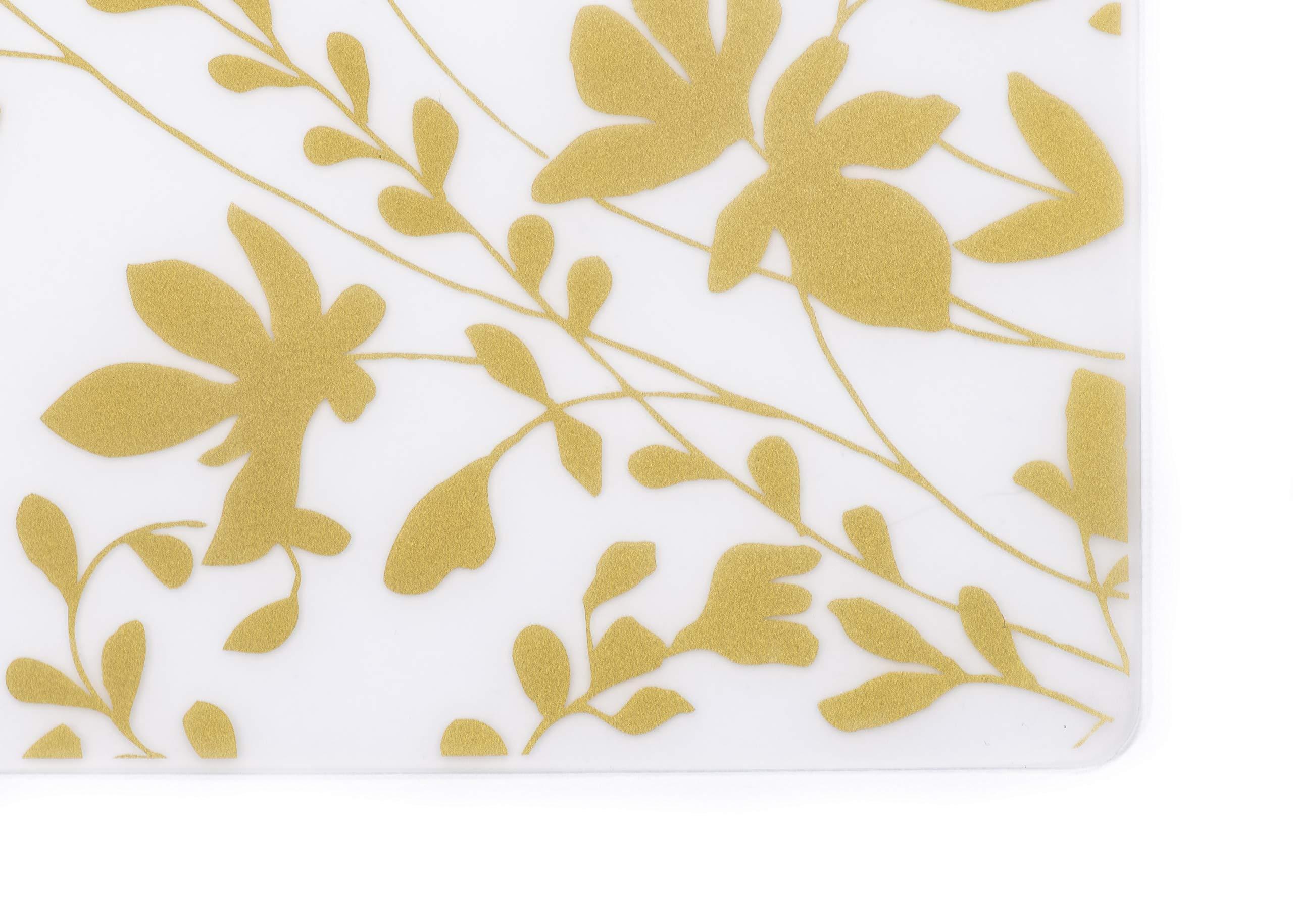 MODERN-TWIST modern-twist Placemat 100% Food-Grade Silicone, Waterproof and Reusable, Jardin Gold