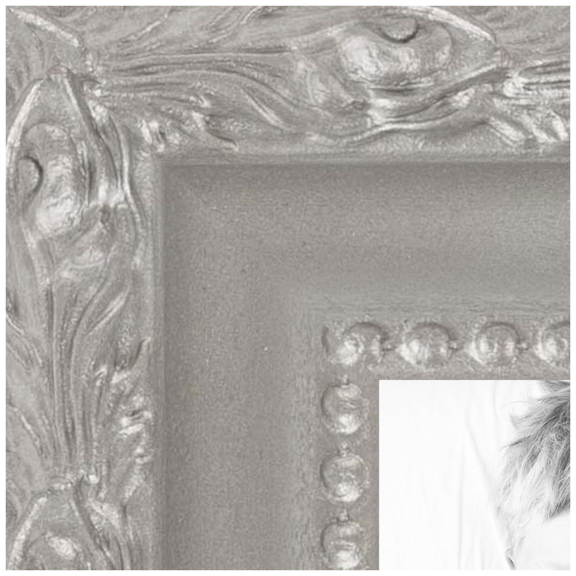 ArtToFrames ArtToFrames 16x20 Frame, Wood Picture Frame 16 x 20 Inch Poster Frame | Classic Silver | Custom Poster Frame with Economy Acrylic & Backing | Elegant Decor for Photos Diplomas Art or Puzzles