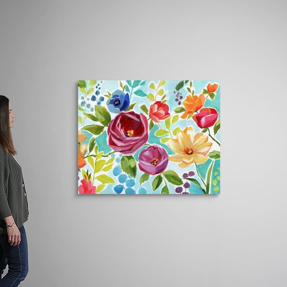 CANVAS ON DEMAND CANVAS ON DEMAND Modern Garden IV Canvas Wall Art Print by Nan Art, Modern, Contemporary, Home Decor, Floral Artwork, Flowers Artwork, Nature Artwork, 45\"x36\"
