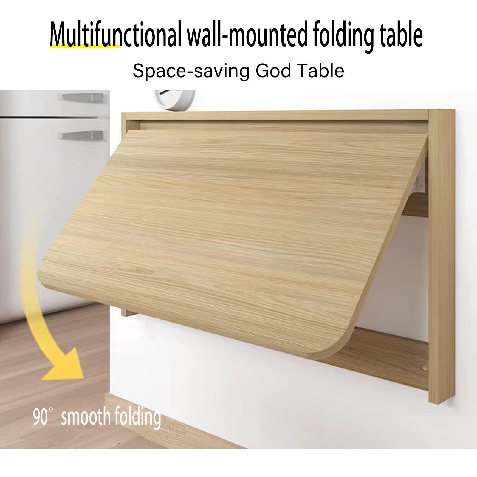 TCOYDS TCOYDS Wall-Mounted Desk Modern Solid Wood Folding Wall-Mounted Desk Computer Folding Table Computer Desk Dresser Computer Desk Foldable Desk Small Space Easy to use Does not Occupy Space