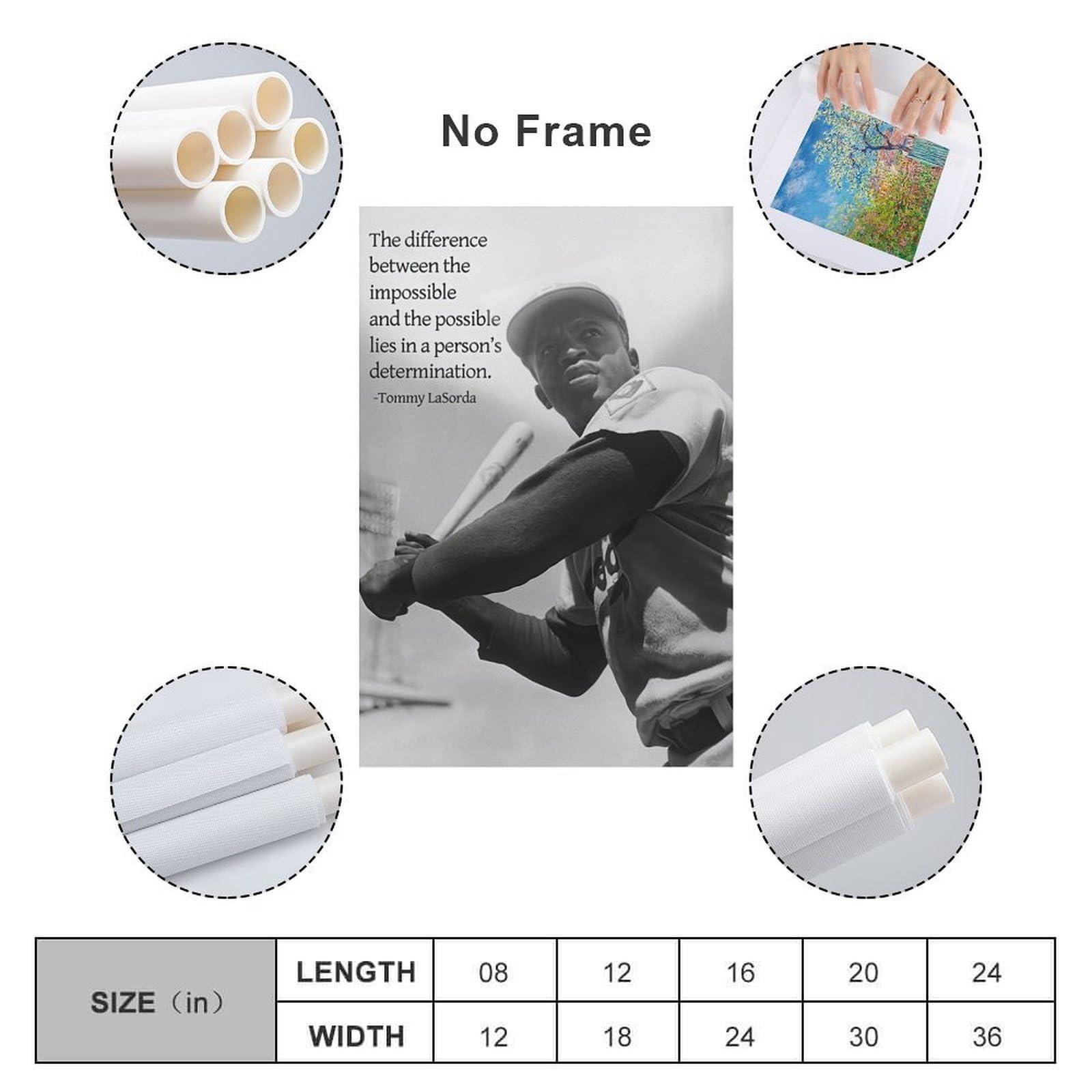 TERRE D\'HORSE TERRE D\'HORSE Jackie Robinson Quote Print Photo Art Painting Canvas Poster Home Decorative Bedroom Modern Decor Posters Gifts 24x36inch(60x90cm)