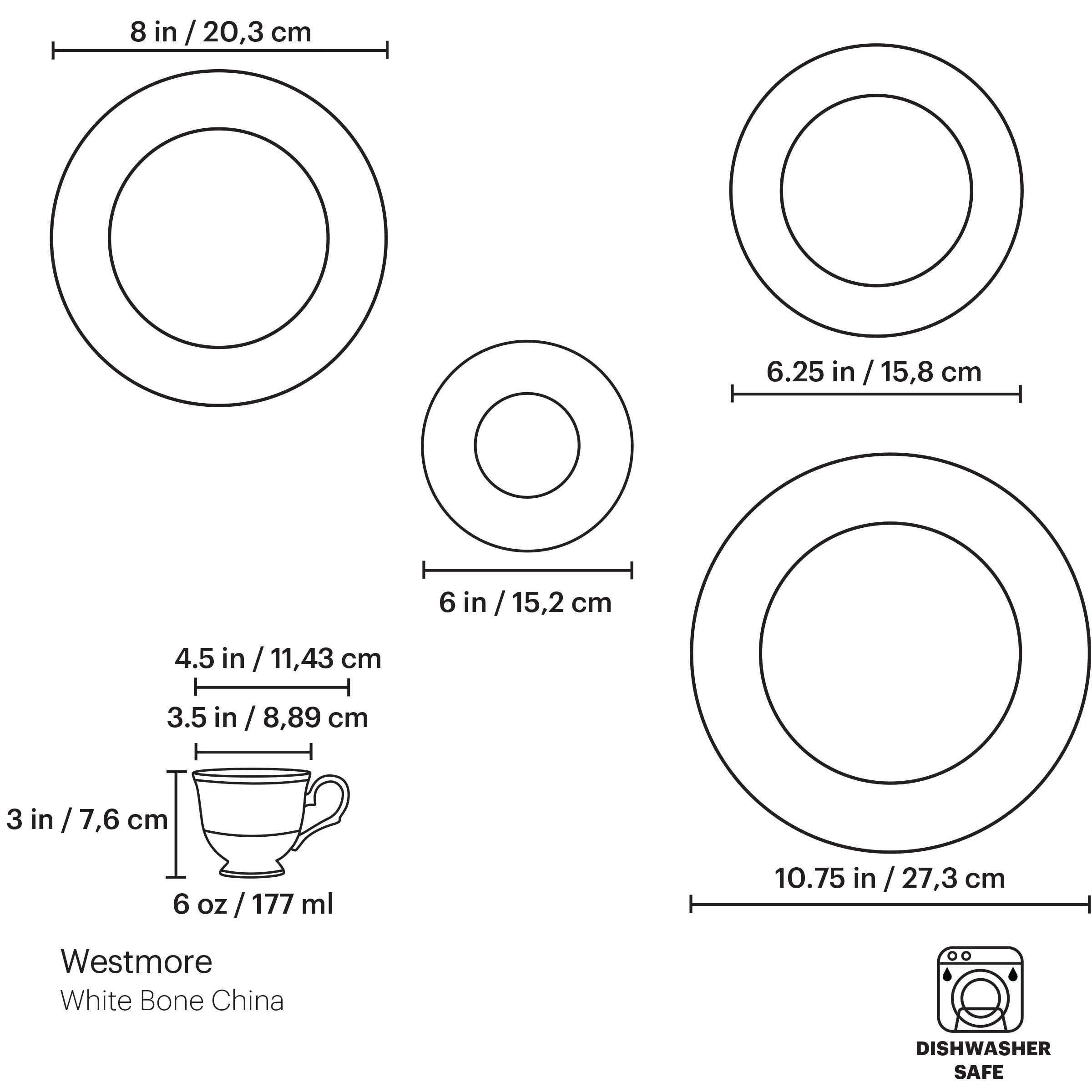 Lenox Lenox Westmore 5-Piece Place Setting, White