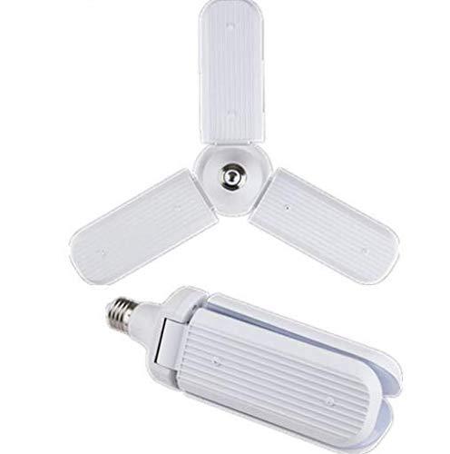 KLED KLED Foldable LED Garage Light Bulb, Super Bright, 45W (300W Equivalent), 3200 Lumen, 4000K (Daylight White), Medium Base E26, for Garage Warehouse High Bay Barn Backyard (4000K-Daylight White)