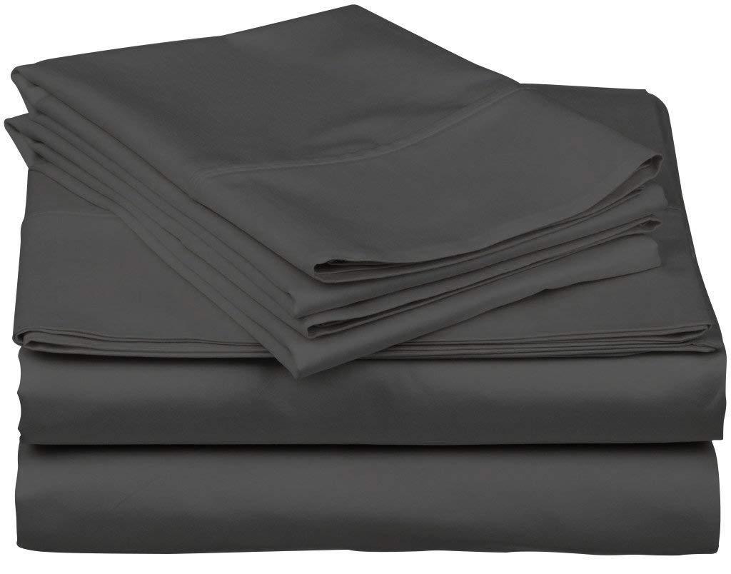 S.V. CREATIONS S.V. CREATIONS 1000 Thread Count Best Bed Sheets 100% Egyptian Cotton Sheets - Sheets for Bed, Fits Mattress Upto 15\'\' Deep Pocket, Soft 6 Piece Sheet Set (Dark Grey, Full)