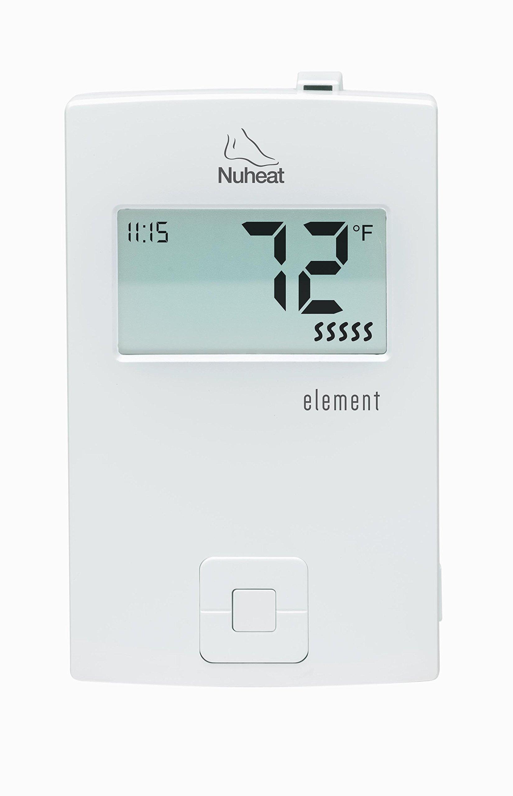 Pentair Nuheat Element Non-programmable Floor Heating Dual-Voltage Thermostat with Floor Temperature Sensor and Built-in GFCI for Radiant Floor Heating System Applications for 120-240V Floor Heating Cables