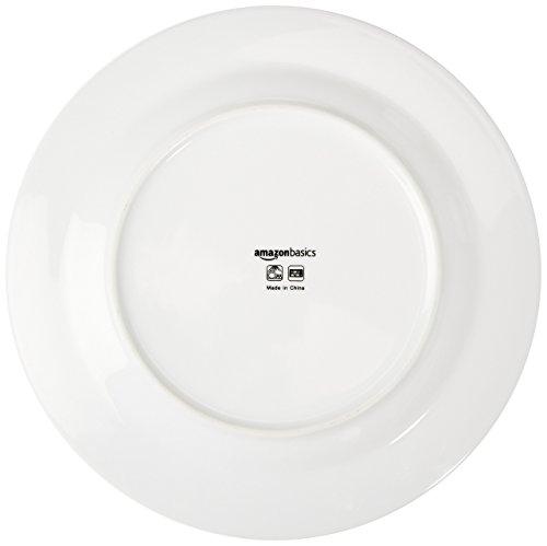 Amazon Basics Amazon Basics 16-Piece Cafe Stripe Kitchen Dinnerware Set, Plates, Bowls, Mugs, Service for 4, Black