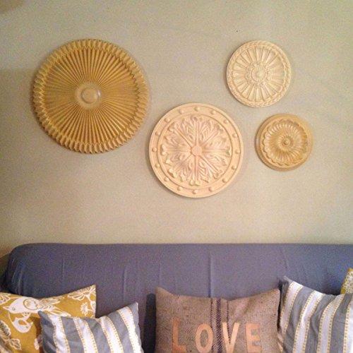 Ekena Millwork Ekena Millwork CM24SH2-04500 Shakuras Ceiling Medallion, 24\"OD x 4 1/2\"ID x 3\"P (Fits Canopies up to 5\"), Factory Primed