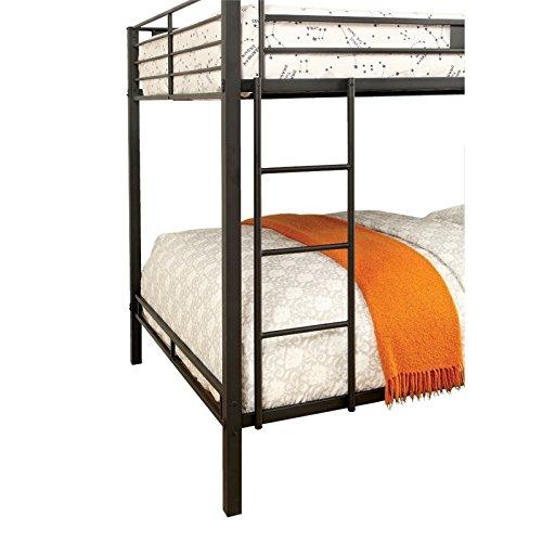 Furniture of America Furniture of America Rivell Metal Queen over Queen Bunk Bed in Black