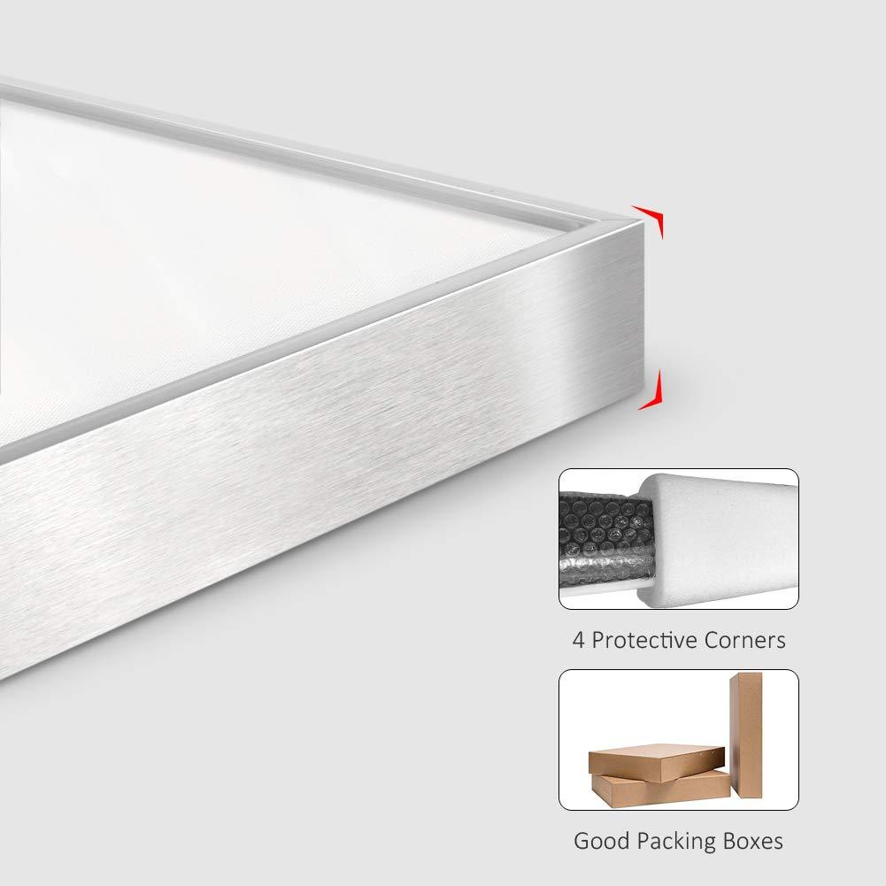 INVIN ART INVIN ART Framed Canvas Giclee Print Art Number 19 1948 by Jackson Pollock Abstract Wall Art Living Room Home Office Decorations(Aluminum Metal White Frame with Mat & Glass,20"x28")