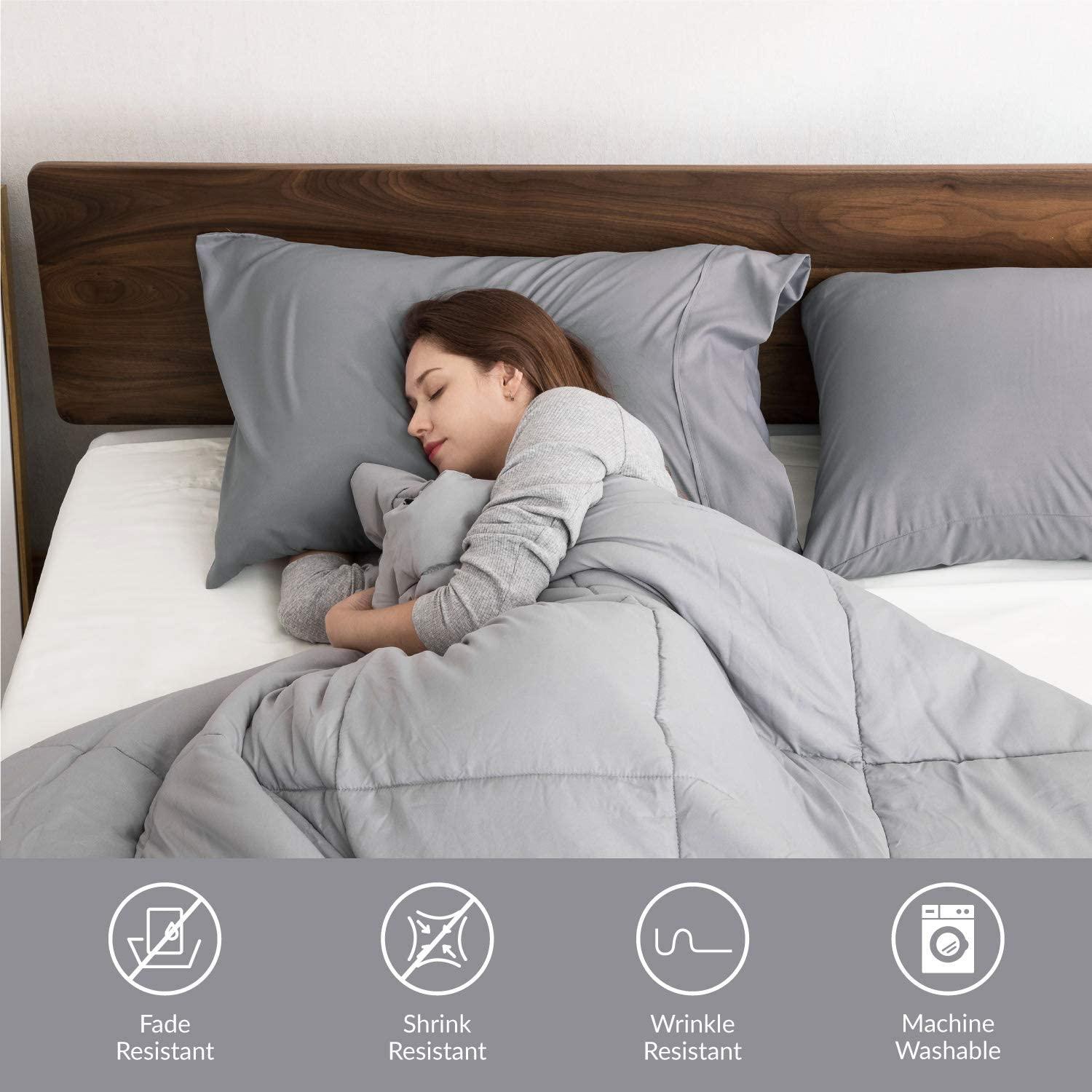 EMOOR EMOOR Japanese Futon Mattress CLASSE & Fitted Sheet PRESSO Queen Made in Japan, Cotton (White) Foldable Floor Sleeping Bed Tatami Mat