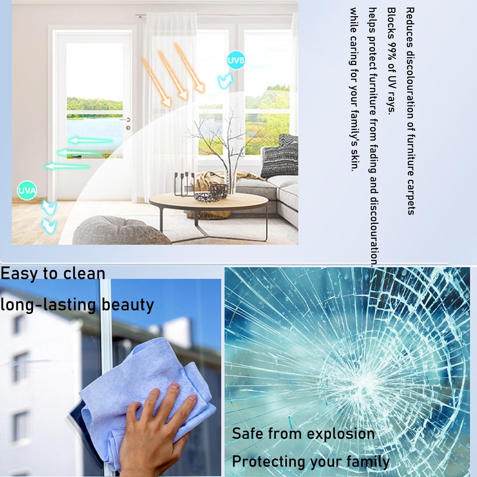 HJXGQJM One Way Window Film Privacy, Reflective Window Film Anti Glare, Mirror Window Film Heat Reduce, Window Tint Film UV Blocking, Window Sticker Adhesive for Home, Office, Green (Color : Green, Size : 3
