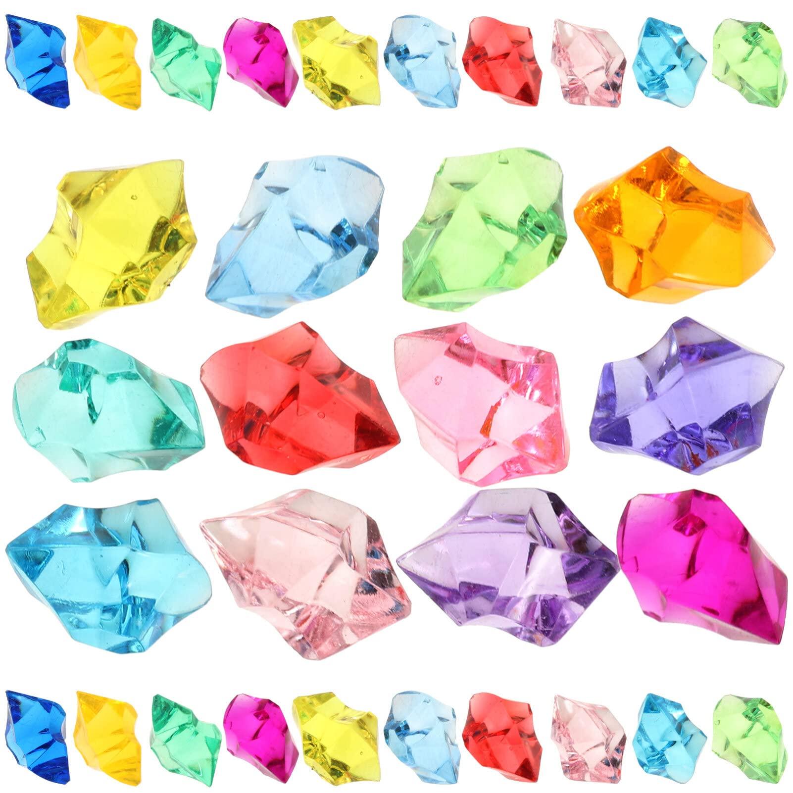 Didiseaon Didiseaon 1 Pack Plastic Ice Cubes Ice Cube Prop Fake Crushed Ice Rocks Clear False Ice Square Party Table Scatters Clear Vases for Flowers Faux Stone Ice Cubes Decor Banquet Table Irregular