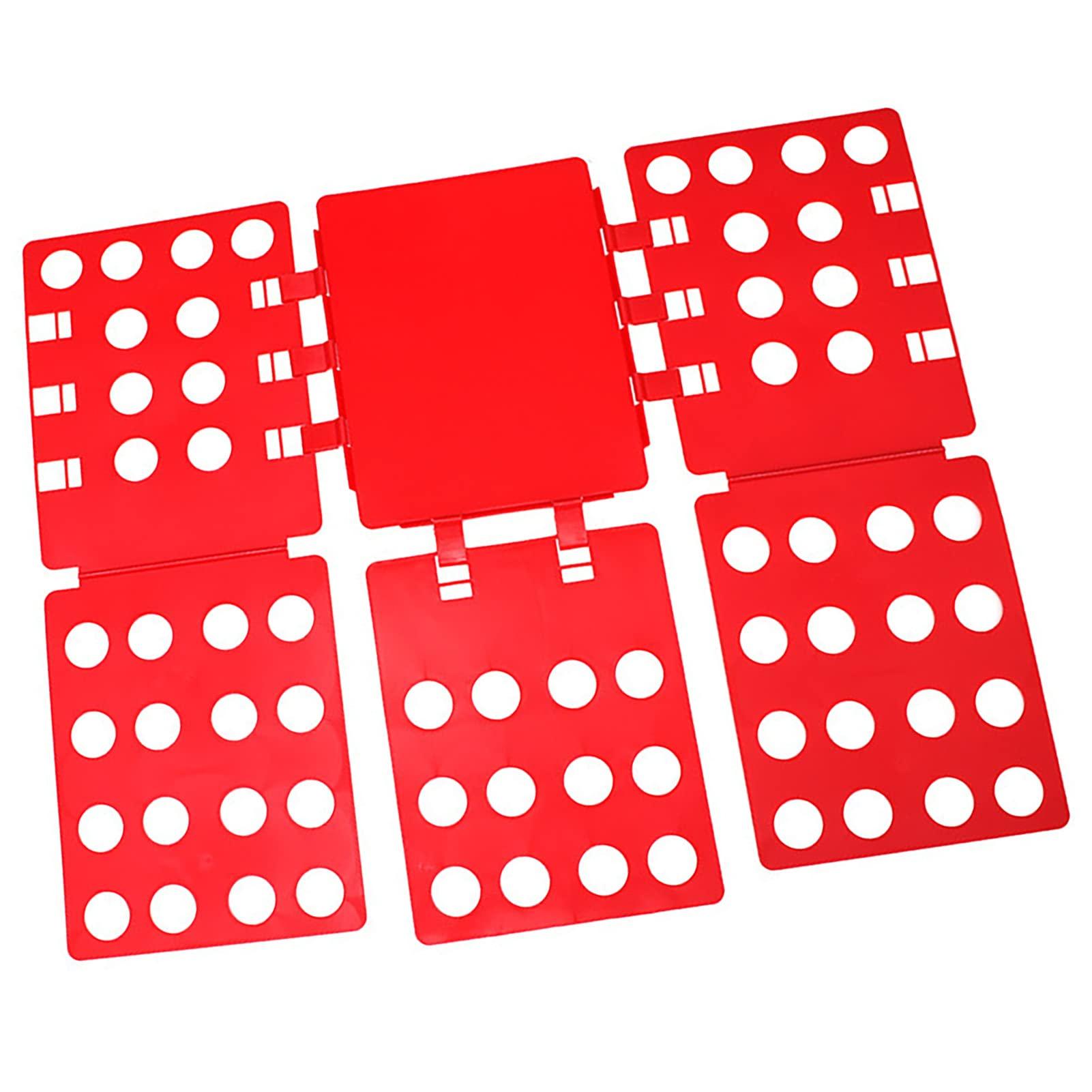 DOACT Clothes Folder, Shirt Folding Board Quick Easy to Fold Portable PP Material for Travel (Red)