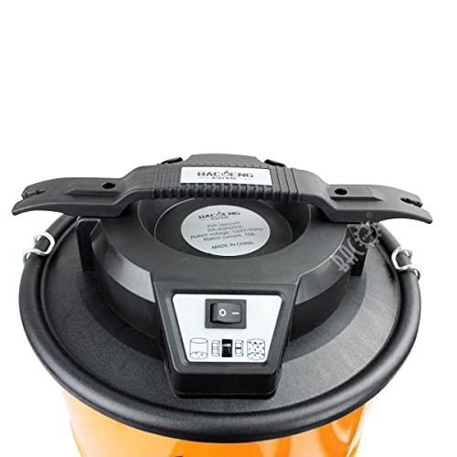 BACOENG BACOENG 5.3-Gallon Ash Vacuum Cleaner with Double Stage Filtration System. Standard Ash Vac