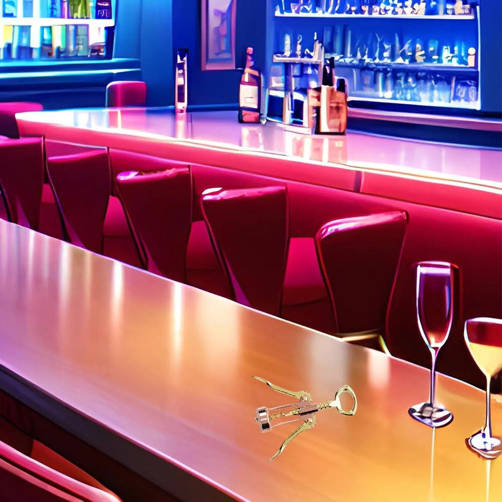 diyfixlcd Diyfixlcd 1 Piece Rose Gold Mixed Gold Winged Corkscrew, Wine Corkscrew, Multi-Function Corkscrew, Stainless Steel Bottle Opener