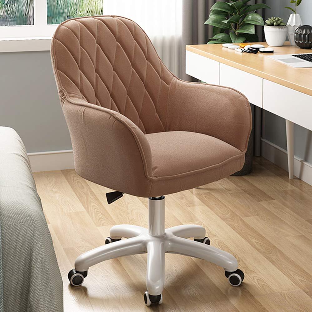 ZJXDPBF Home Ergonomic Office Chair Office Chair Padded, Adjustable, Swivel Desk Chair with Armrest, Weight Capacity 550 Lbs Swivel Chairs for Bedroom