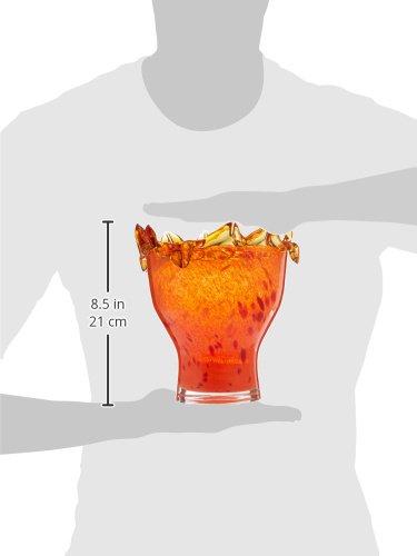 OK Lighting OK Lighting 8.75 Inch RNUM-Inch Orange Glass Decorative Fruit Bowl