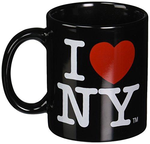 City-Souvenirs Black I Love NY ceramic Mug with I Heart NY Logo, NYC Souvenir Mugs Official
