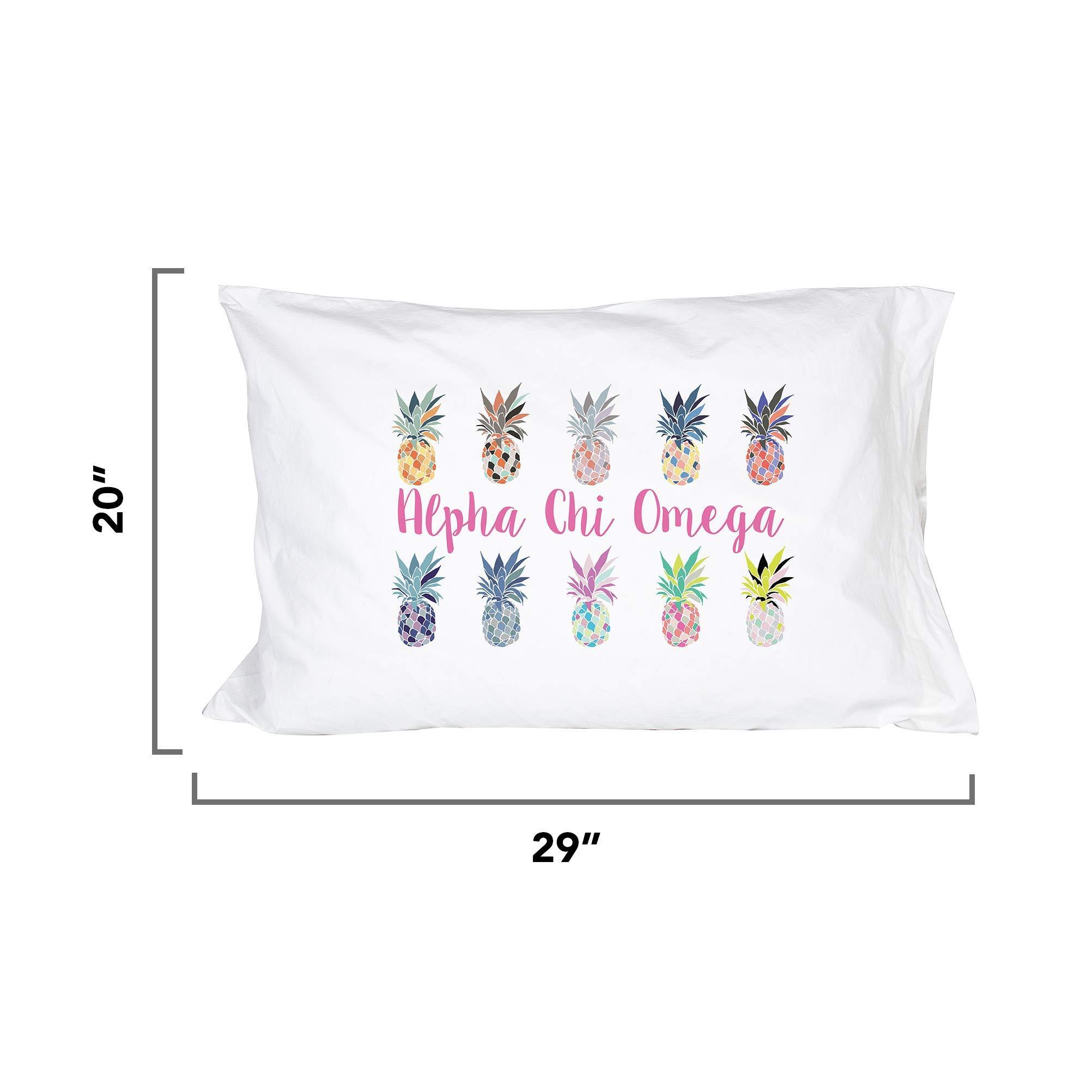 Desert Cactus Desert Cactus Alpha Chi Omega Pillowcase Sorority Pineapple Pop Art 220 Thread Count 100% Cotton AXO
