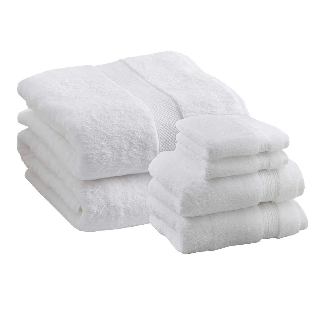 Charisma Charisma Hygro Cotton Towel Set | 6 Pieces (White) - 2 Luxury Bath Sheets, 2 Hand Towels & 2 Washcloths