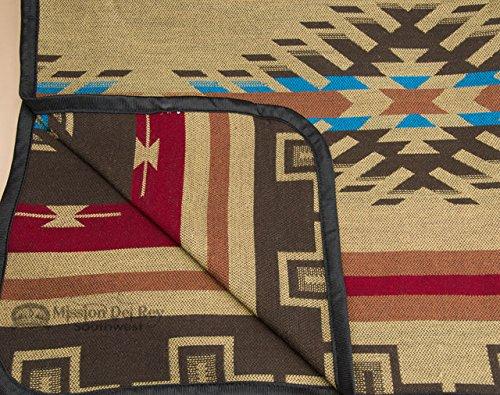 Mission Del Rey Mission Del Rey Southwest Bedding Isleta Collection -Reversible Bedspread -King Size 114\"x96\" Tan & Brown