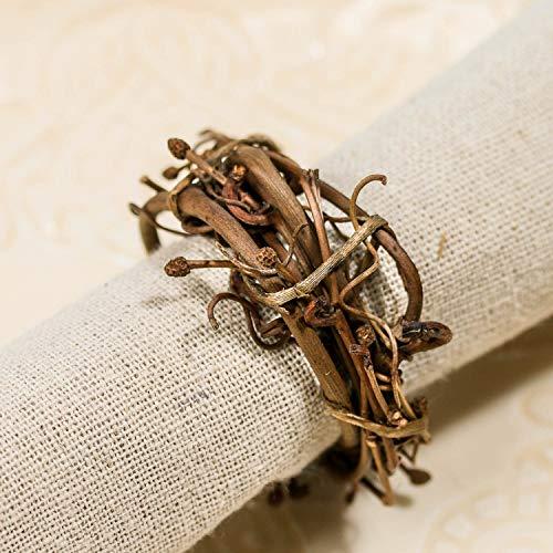 Factory Direct Craft Pack of 12 Mini Grapevine Wreaths - Miniature Natural Dried Vine Twig Rings for Napkin Rings, Tiny Crafts, and DIY Decorations by Factory Direct Craft (2 inch diam)