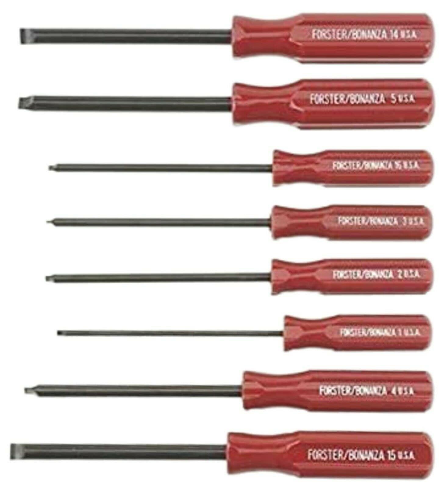 Forster Products Forster Products 8-Piece Gunsmith Screwdriver Set, Hollow Ground Tips with Square Faces, Single Piece Construction, with a Durable Storage Pouch