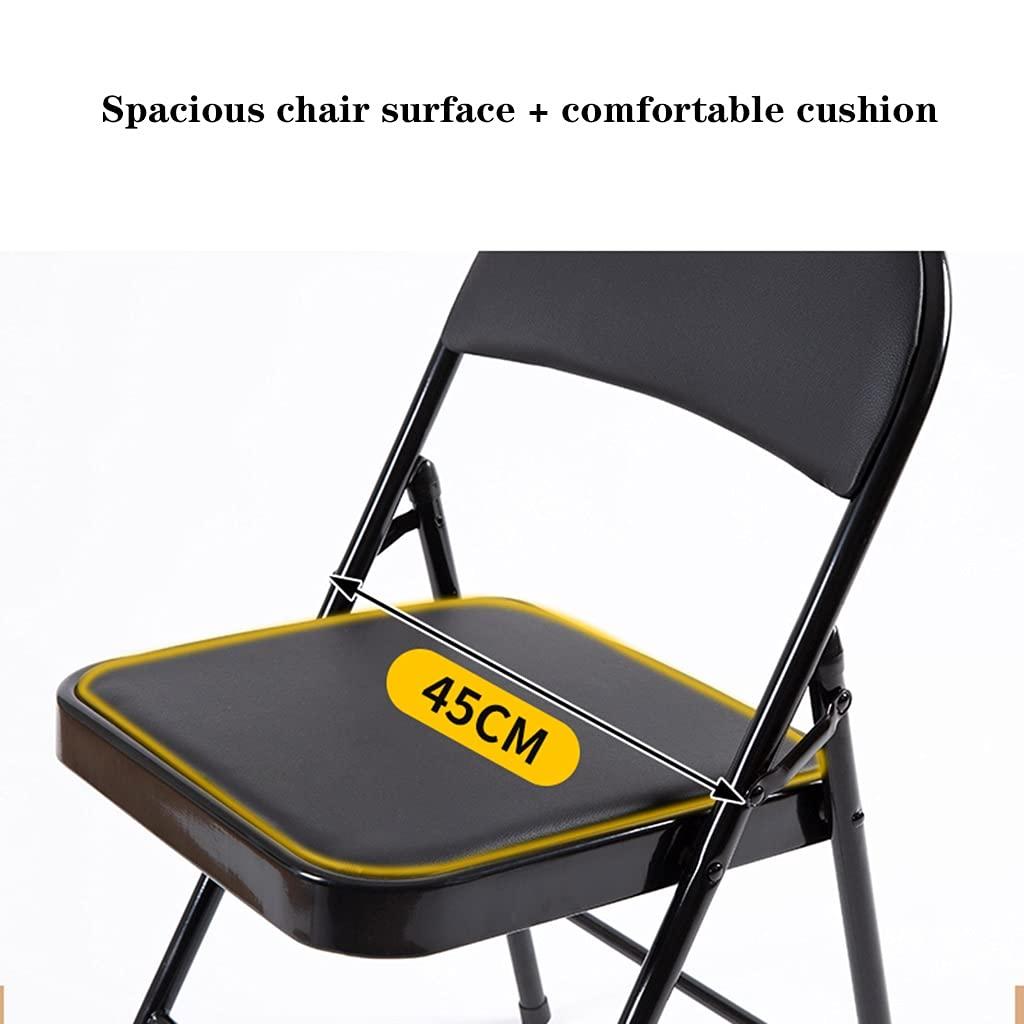 Folding Chairs Folding Chairs Furniture Foldable Back Rest Chair Comfortable Simple fold up Chair Folding Inverted Fitness Chair Ergonomic Chair Camping Chair (Color : Black, Size : 45 * 46 * 78cm)