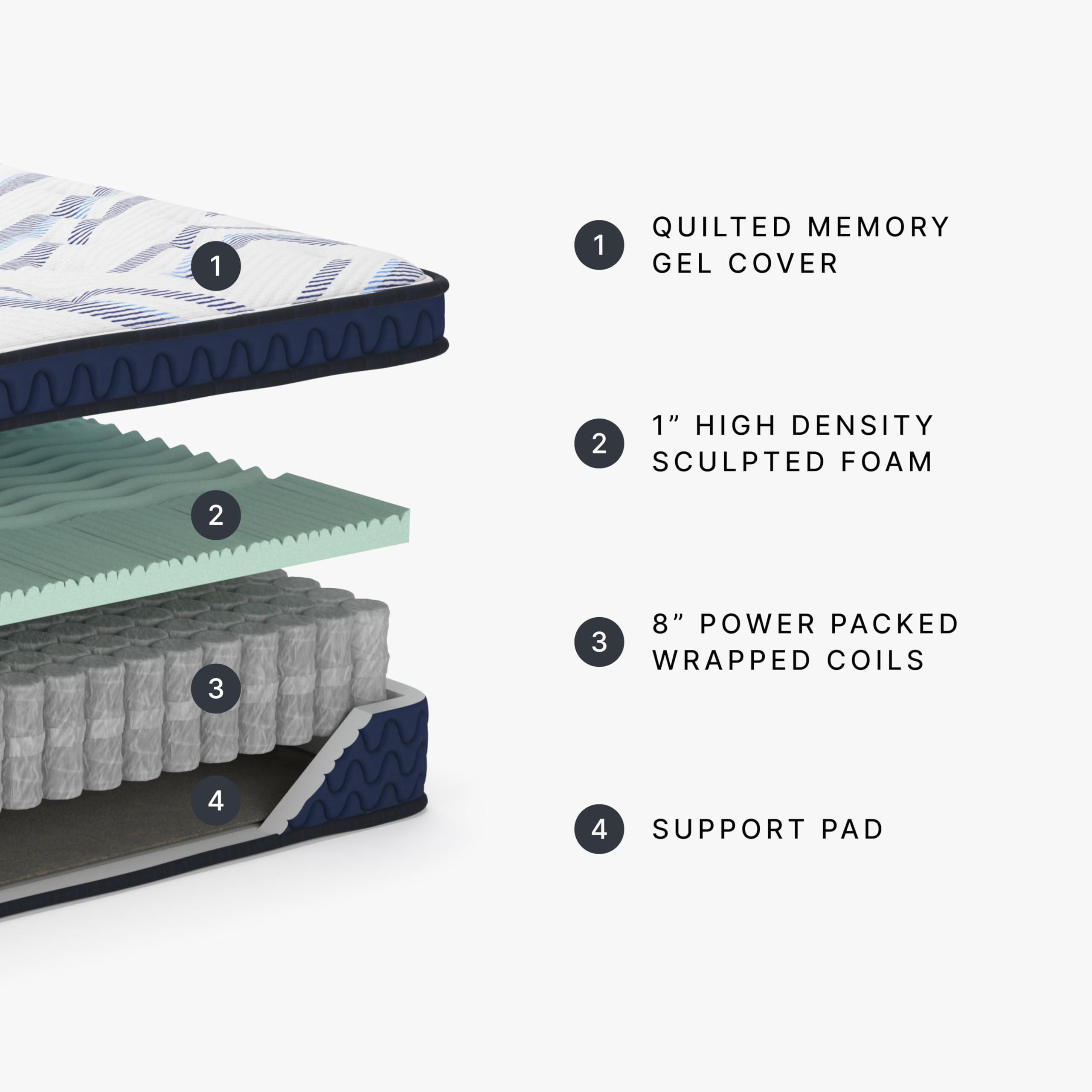 Signature Design by Ashley Signature Design by Ashley Full Size Stack 12 Inch Hybrid Medium Plush Cooling Gel Infused Memory Foam Mattress for Pressure Relief