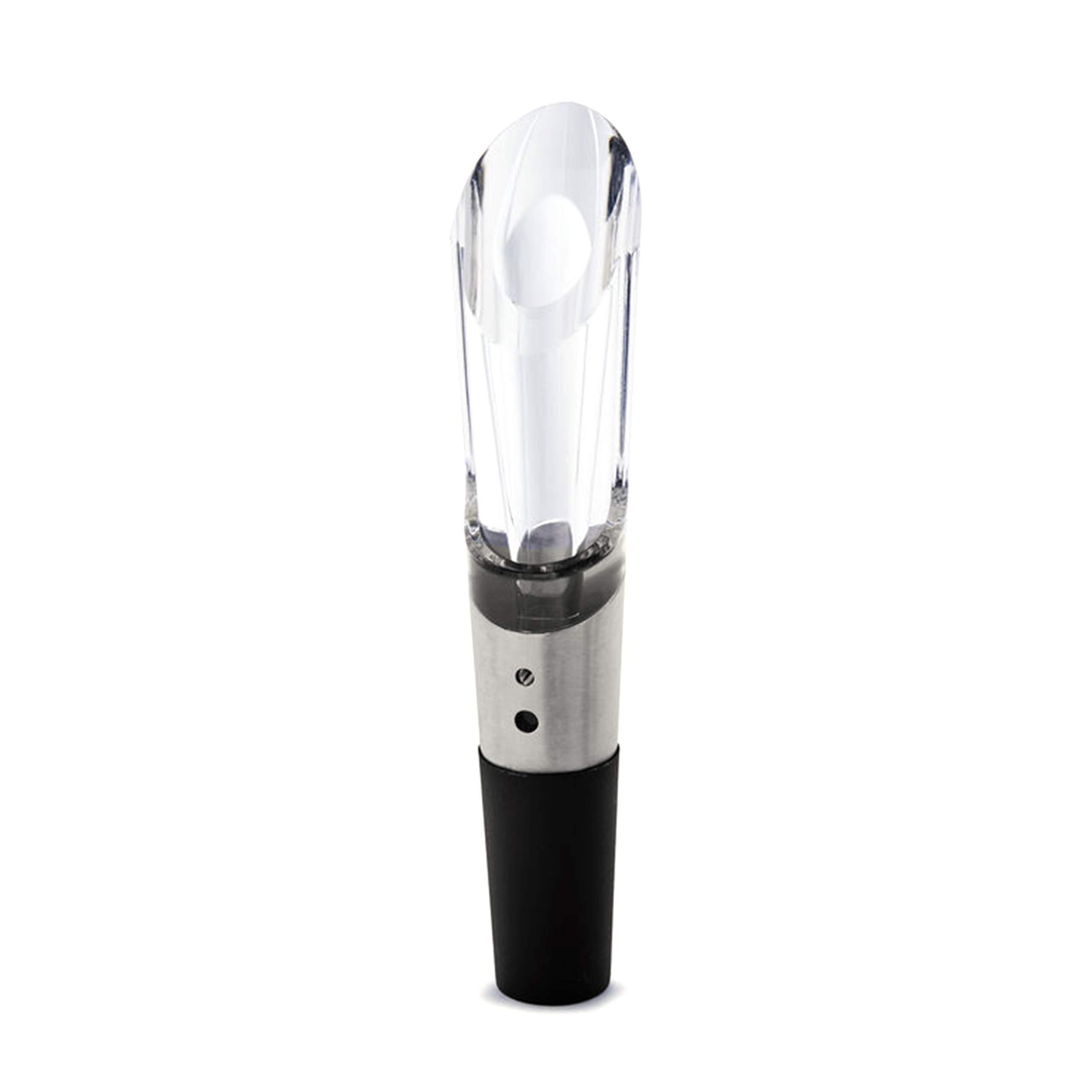Rabbit Rabbit Wine Aerator and Pourer, 1.1 x 1.1 x 5.2 inches, Clear/Stainless Steel