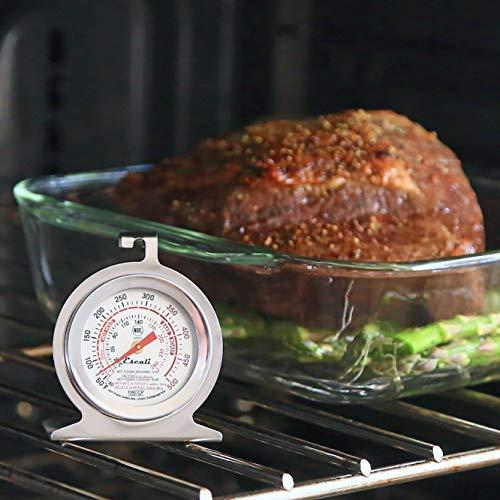 Escali Escali AHO1 Durable Stainless Steel Oven Thermometer, Oven Safe with Stand or Hang, HACCP Guidelines, and NSF Certified Silver