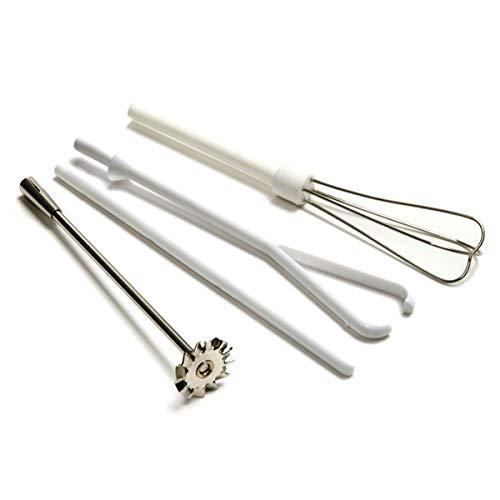 Electric Drink Mixers 5pc Deluxe Cordless Mini Mixer - Mix Whip Stir Blend Beat Drink Frother