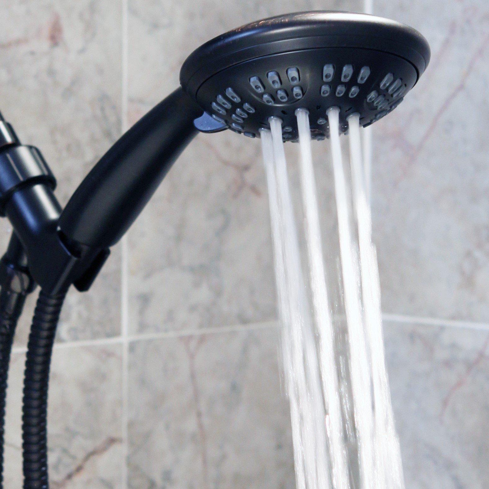 Aqua Elegante Aqua Elegante 6 Function Luxury Handheld Shower Head - Adjustable Pressure Rainfall Spray With Removable Nozzle, Oil-Rubbed Bronze